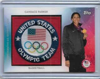 Sweet 2016 Topps Olympic Candace Parker Team Patch Card 75/99 Tennessee Wnba