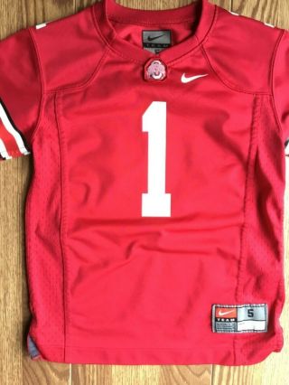 Nike Toddler SZ 5 Ohio State Buckeyes Football Home Jersey Number 1 2