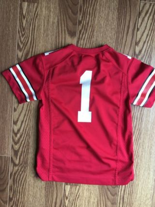 Nike Toddler SZ 5 Ohio State Buckeyes Football Home Jersey Number 1 8