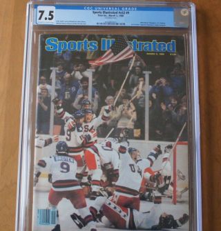 Sports Illustrated 1980 Olympic Hockey Newsstand Cgc 7.  5