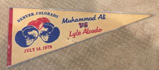Muhammad Ali V Lyle Alzado Event Purchased Pennant Boxing & Nfl Bronco 7/14/79,