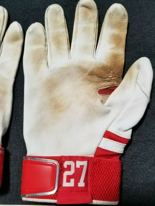 Mike Trout 2x Signed 2014 MVP ALL STAR Game NIKE Batting Gloves Angel ' s 11