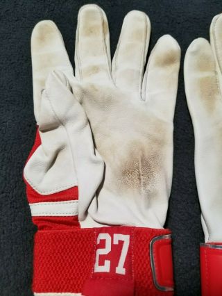 Mike Trout 2x Signed 2014 MVP ALL STAR Game NIKE Batting Gloves Angel ' s 3