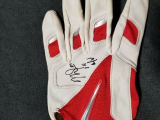 Mike Trout 2x Signed 2014 MVP ALL STAR Game NIKE Batting Gloves Angel ' s 6