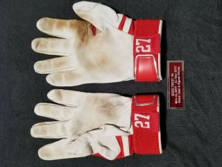 Mike Trout 2x Signed 2014 MVP ALL STAR Game NIKE Batting Gloves Angel ' s 7
