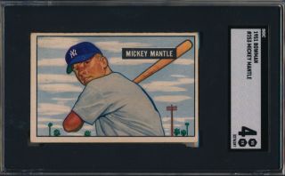 1951 Bowman 253 Mickey Mantle Rc Sgc 4 579096