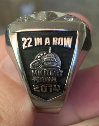 Virginia Tech Hokies Player Championship Military Bowl Ring Football 2014 3