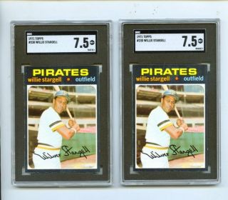 1971 Topps Willie Stargell 230 Baseball Cards Pittsburgh Pirates Sgc Nm,  7.  5