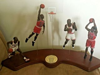 Rare Michael Jordan Lifetime Achievement 4 Piece Figurine By Danbury