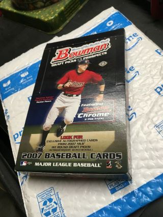 2007 Bowman Draft Picks & Prospects Unsealed Hobby Box Baseball Cards Mlb