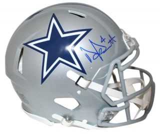 Dak Prescott Autographed/signed Dallas Cowboys Authentic Speed Helmet Jsa 21652
