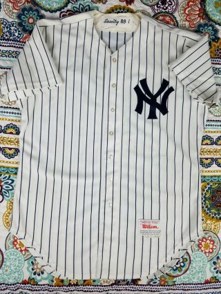 Jim Layritz York Yankees 1989 Albany Game Worn Baseball Jersey Pants Wilson 2