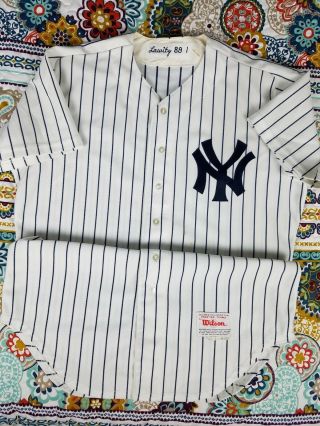 Jim Layritz York Yankees 1989 Albany Game Worn Baseball Jersey Pants Wilson 3