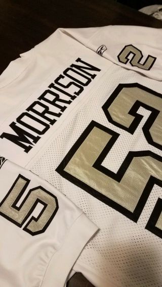 Capt.  Kirk Morrison Oakland Raiders Reebok Jersey Size 52 2xl Afl 50th Patch
