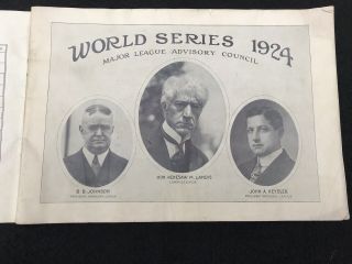 1924 World Series Score Card - Washington Senators 4