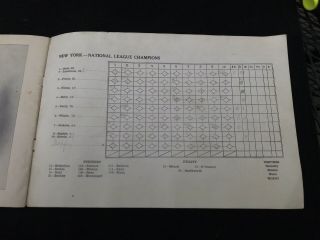 1924 World Series Score Card - Washington Senators 6