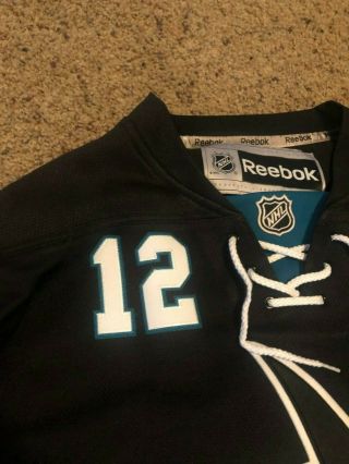 Patrick Marleau San Jose Sharks Black NHL Reebok Jersey US Men ' s Size Medium 4