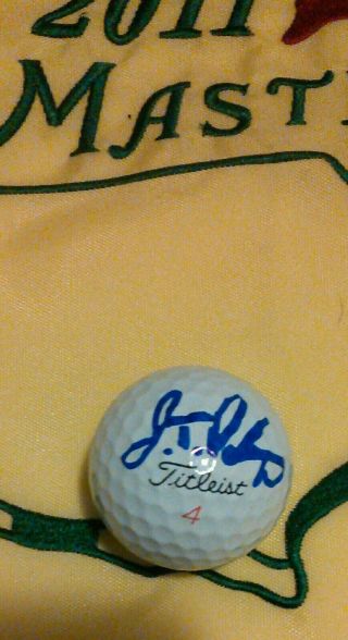 Jt Poston Autographed Signed Titlest Golf Ball (open Masters Flag Card)