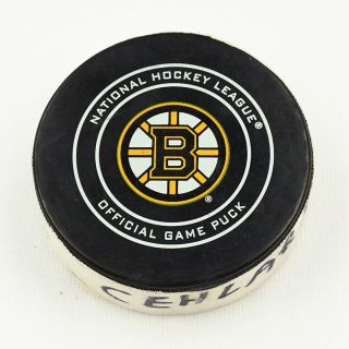 2018 - 19 David Krejci Boston Bruins Game - Goal - Scored Puck - Grzelcyk Assist 3