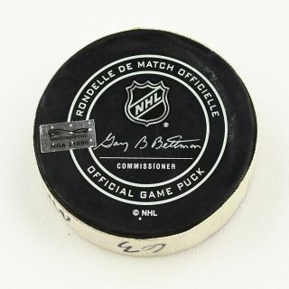 2018 - 19 Brad Marchand Boston Bruins Game - Goal - Scored Puck - Bergeron Assist 2