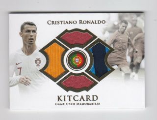 2018 Futera Cristiano Ronaldo Kitcard Quad Game Jersey Patch 15/39 Portugal