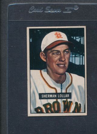 1951 Bowman 100 Sherman Lollar Browns Ex/mt 1192
