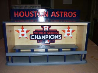 Houston Astros Bobble Head Display Case 2017 World Series With Sliding Doors