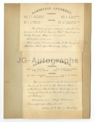 1875 Harvard University Football Club Membership Certificate Scarce Est.  $2000, 3