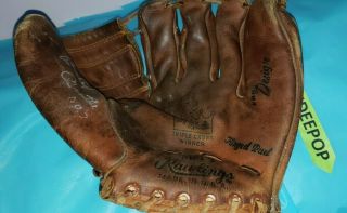 Mickey Mantle No 7 Signed Rawlings Baseball Glove Mm9 Pro Design