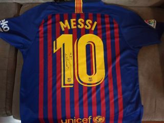 Lionel Messi Signed Barcelona Jersey With