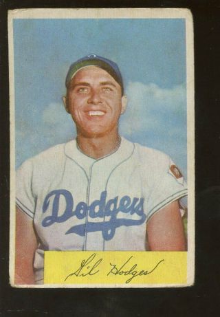 1954 Bowman Baseball Card 138 Gil Hodges Brooklyn Dodgers