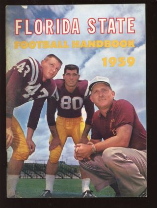 1959 Florida State University Ncaa Football Media Guide Exmt