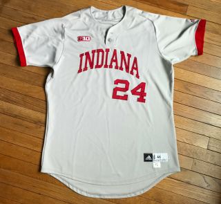 Player Worn 2011 Indiana Hoosiers University Sewn Baseball Jersey Iu Adidas 24