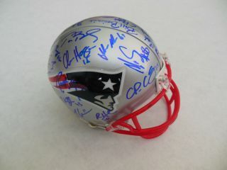 2018 - 2019 England Patriots Sb53 Team Signed Mini Helmet W/coa Tom Brady,  30