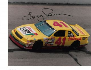 Autographed Larry Pearson Nascar Auto Racing Photograph