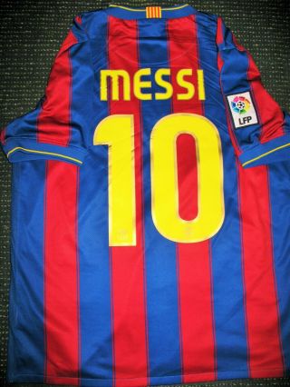Authentic Messi Barcelona 2009 2010 Jersey Shirt Camiseta Maglia Argentina M