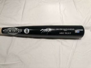 Mike Trout Autographed Game Model Bat Mlb Authenticated Los Angeles Angels