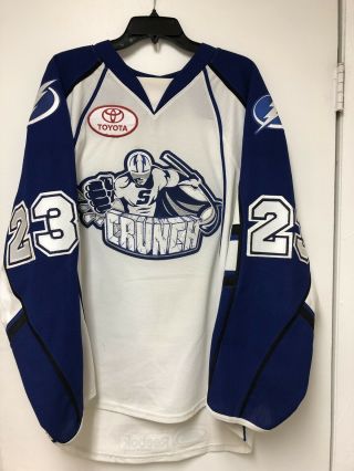 Syracuse Crunch Game Worn Ahl Authentic Jersey Tampa Bay Lightning 56
