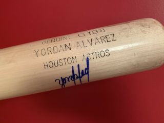 Yordan Alvarez Signed Game - Broken Bat Autograph 2