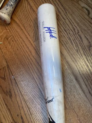 Yordan Alvarez Signed Game - Broken Bat Autograph 7