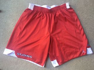 St.  John’s University Game Worn Nike Jumpman Shorts Size 46,  2l Sweet Red Storm