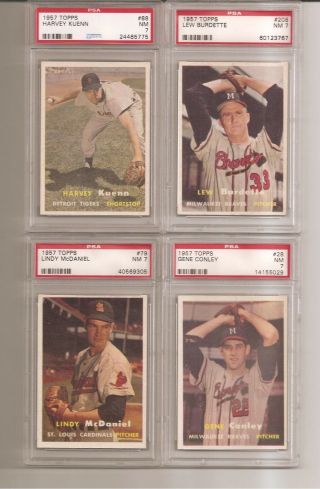1957 Topps Baseball Cards Complete Set ALL PSA / Graded 10