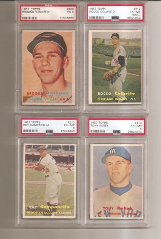 1957 Topps Baseball Cards Complete Set ALL PSA / Graded 3