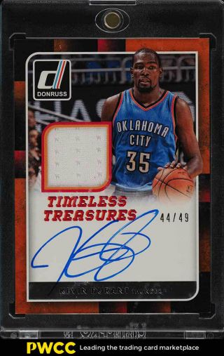 2015 Donruss Timeless Treasures Kevin Durant Auto Patch /49 Tt - Kd (pwcc)