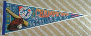 Toronto Blue Jays 1993 World Series Champions Full Size Mlb Baseball Pennant