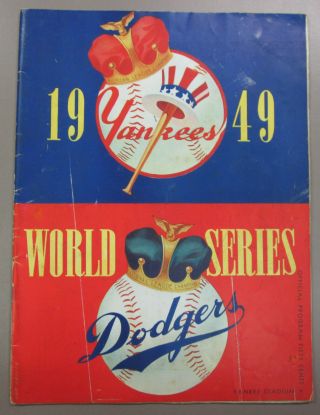 1949 World Series Program York Yankees Vs Brooklyn Dodgers Yankee Stadium