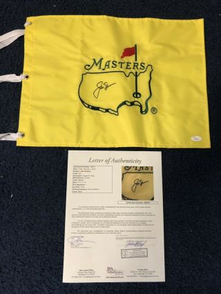 Jack Nicklaus Signed Auto Authentic Masters Golf Pin Flag Augusta Jsa Loa