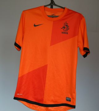 Holland Netherlands 2012 - 2014 Home Nike Football Shirt Jersey Size S Orange