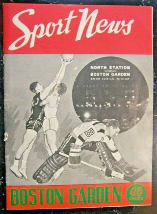 Oct 25,  1947 Boston Olympics Vs Baltimore Clippers - Eastern Hockey League Program