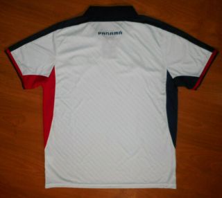 Runic Pro Team Wear Team Panama Men’s White Blue Red 1/4 Zip Soccer Jersey Sz L 2